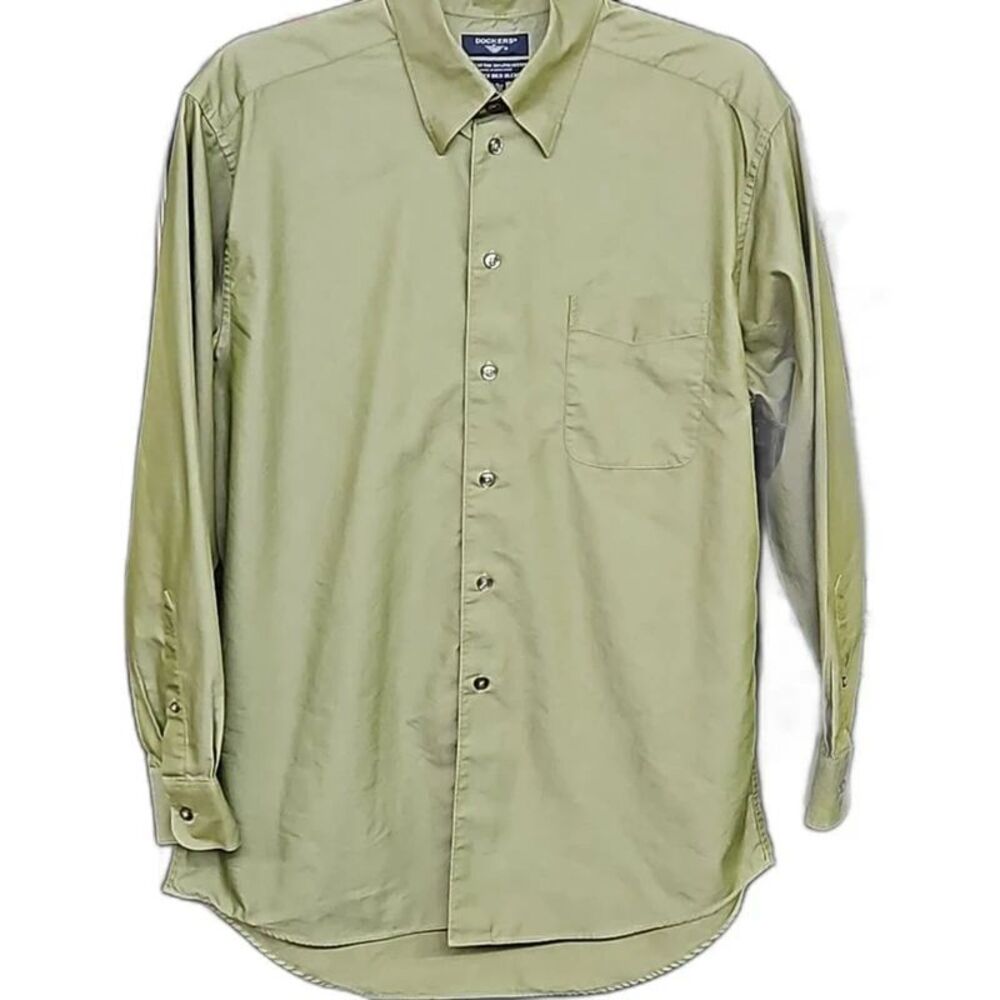 Dockers Mens Long Sleeve Button up shirt Medium Homecoming Button Down